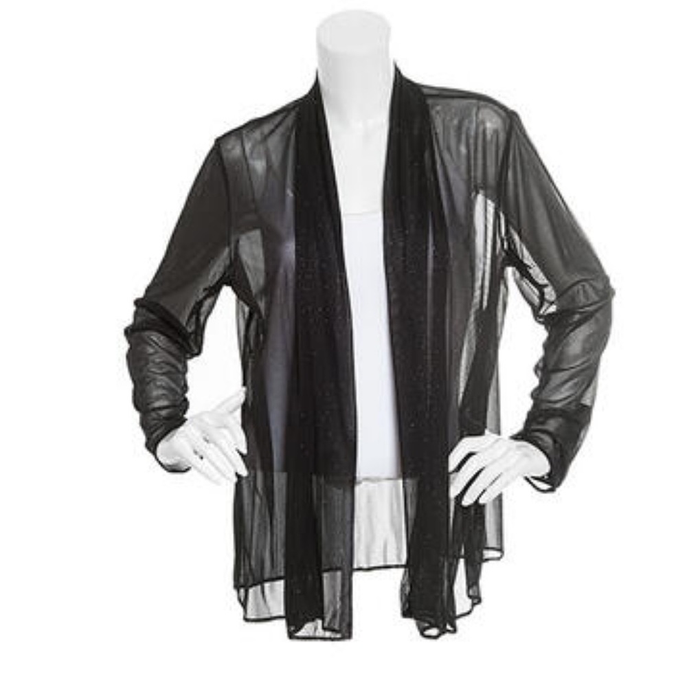 Elegant Black Sheer Women's Jacket